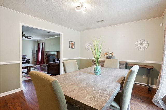 285 Aspen Way, Fayetteville, GA 30214 - dining space with ornamental molding, hardwood / wood-style flooring, and baseboards