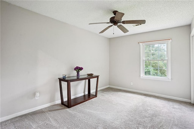 285 Aspen Way, Fayetteville, GA 30214 - carpeted empty room with a textured ceiling, a ceiling fan, and baseboards