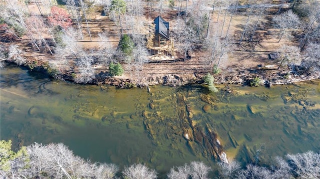 275 River Cliff Dr, Cornelia, GA 30531 - birds eye view of property with a forest view and a water view