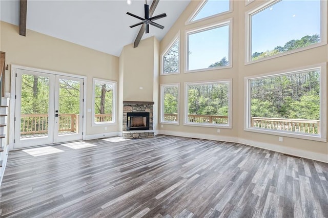 275 River Cliff Dr, Cornelia, GA 30531 - interior space featuring a high ceiling and baseboards