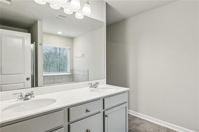 bathroom with vanity