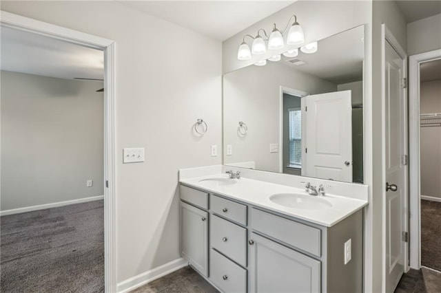 bathroom featuring vanity