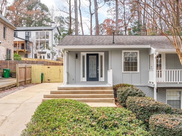 view of front of home