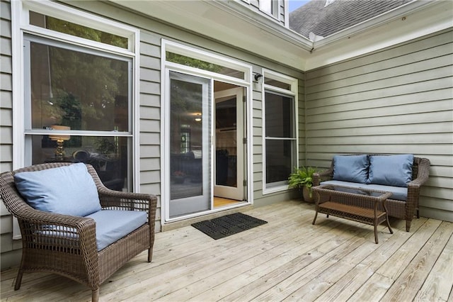 4404 Old Georgetown Trl, Atlanta, GA 30338 - wooden terrace featuring an outdoor living space