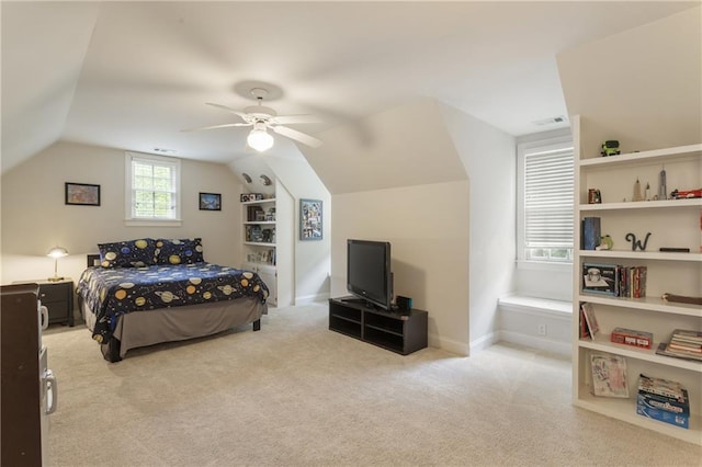 4404 Old Georgetown Trl, Atlanta, GA 30338 - carpeted bedroom with lofted ceiling and a ceiling fan