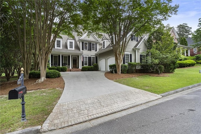 4404 Old Georgetown Trl, Atlanta, GA 30338 - view of front of property featuring driveway, a front yard, covered porch, and an attached garage