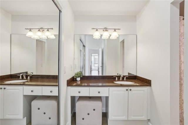 bathroom with vanity