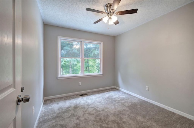 17 Fawn Ridge Dr SW, Cartersville, GA 30120 - empty room with plenty of natural light, a textured ceiling, a ceiling fan, and carpet