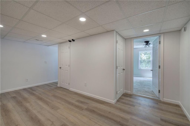 17 Fawn Ridge Dr SW, Cartersville, GA 30120 - empty room with wood finished floors, a paneled ceiling, and recessed lighting