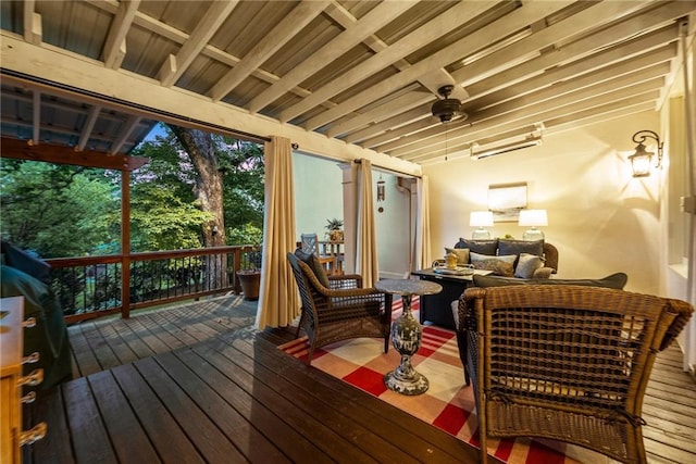 1374 Riverside Dr, Gainesville, GA 30501 - deck with ceiling fan