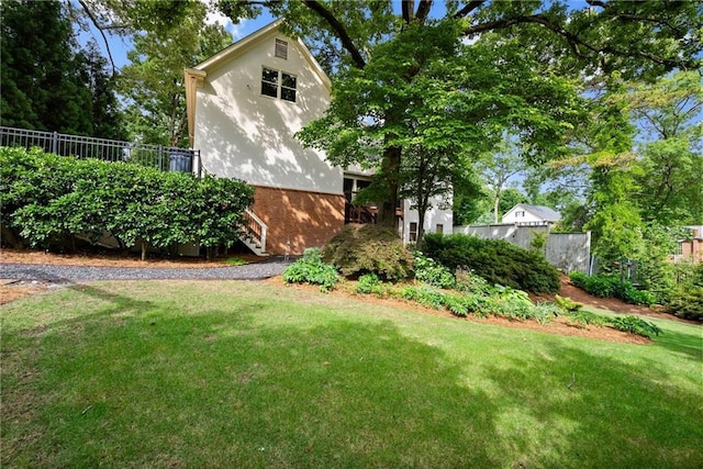 1374 Riverside Dr, Gainesville, GA 30501 - view of yard featuring stairway