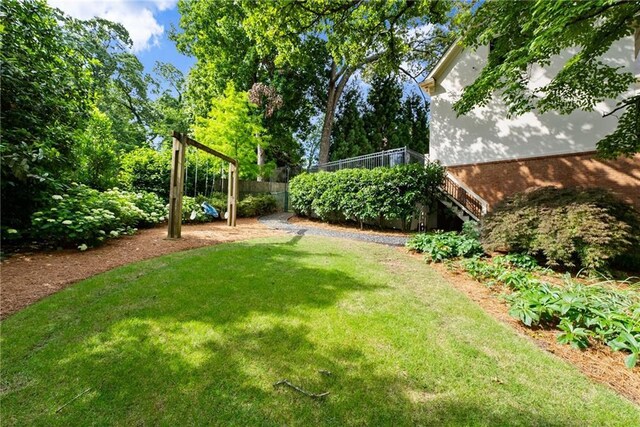 1374 Riverside Dr, Gainesville, GA 30501 - view of yard featuring stairway