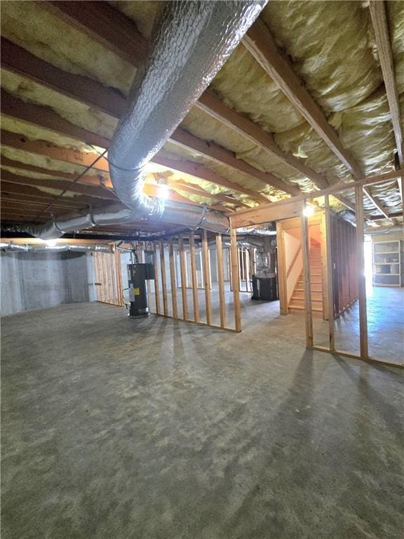 corridor with concrete floors