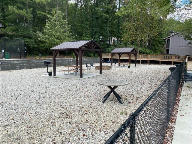 view of home's community with a gazebo