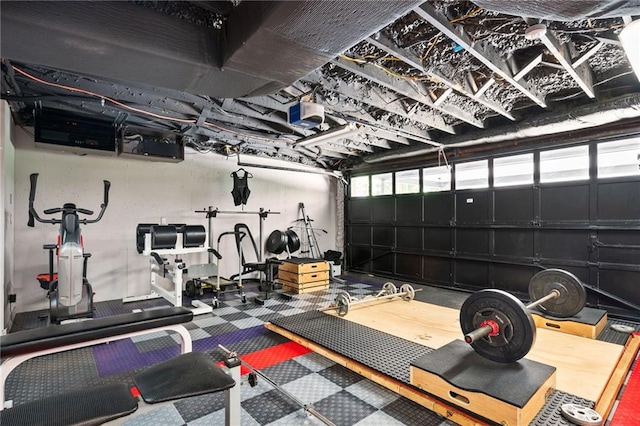 1216 E Rock Springs Rd NE, Atlanta, GA 30306 - workout room with a garage