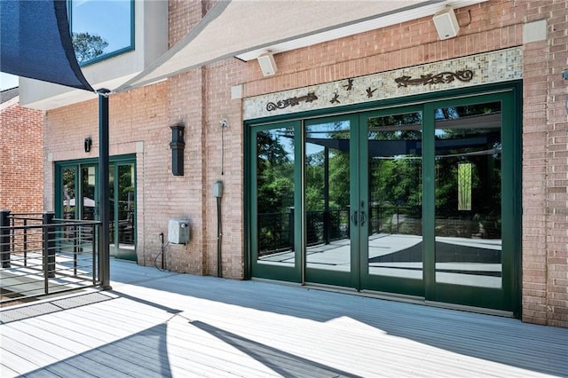 1216 E Rock Springs Rd NE, Atlanta, GA 30306 - entrance to property with french doors, brick siding, and a deck