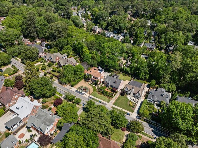 1216 E Rock Springs Rd NE, Atlanta, GA 30306 - aerial view of property's location featuring nearby suburban area