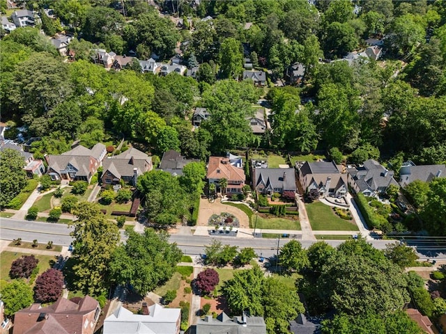 1216 E Rock Springs Rd NE, Atlanta, GA 30306 - aerial view of property and surrounding area featuring nearby suburban area and a tree filled landscape