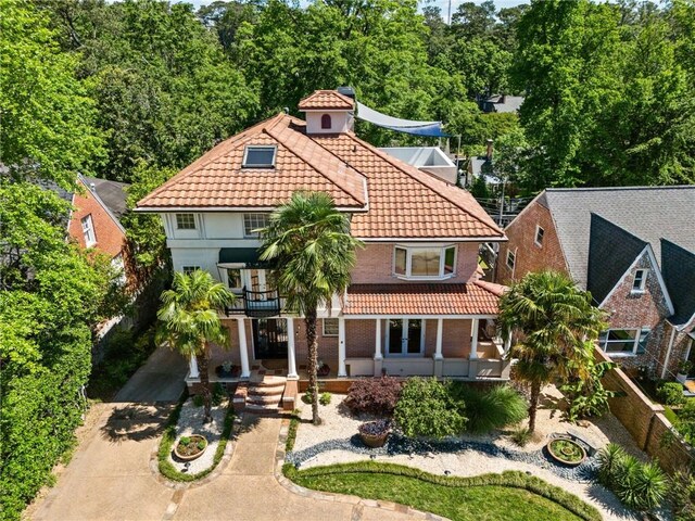 1216 E Rock Springs Rd NE, Atlanta, GA 30306 - view of front of property featuring a tile roof and stucco siding