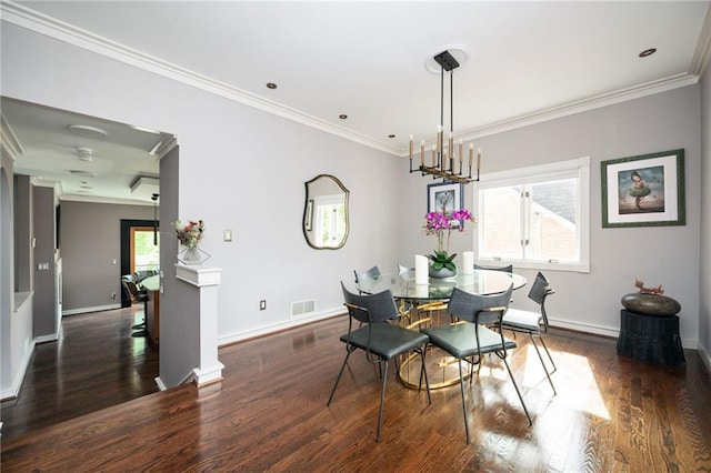 1216 E Rock Springs Rd NE, Atlanta, GA 30306 - dining space with ornamental molding, wood finished floors, and baseboards