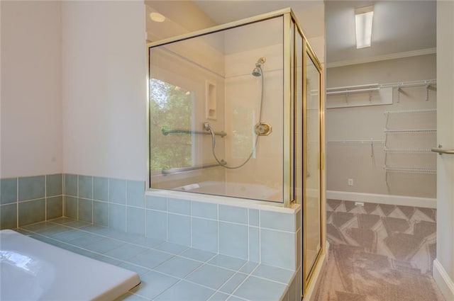 13935 Brown Bridge Rd, Covington, GA 30016 - full bathroom with a stall shower, a spacious closet, and a bath
