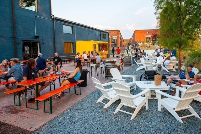 exterior space with a patio and outdoor dining area