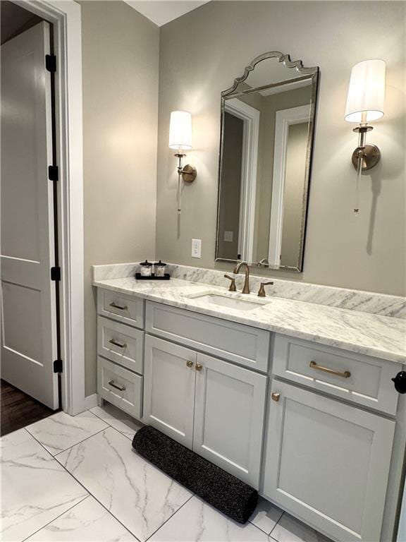 112 Three Oaks Dr SE, Calhoun, GA 30701 - bathroom featuring vanity and marble finish floors