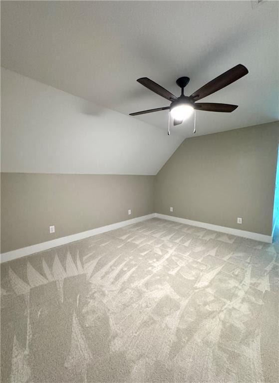 112 Three Oaks Dr SE, Calhoun, GA 30701 - bonus room with ceiling fan, light carpet, and lofted ceiling