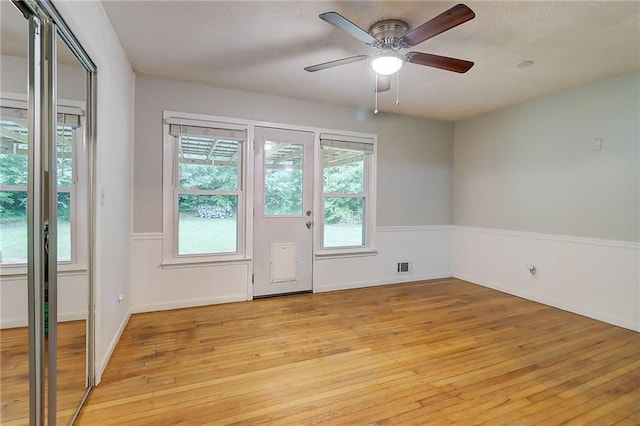 122 Vickery Dr, Fairburn, GA 30213 - unfurnished room featuring light wood-style flooring and ceiling fan