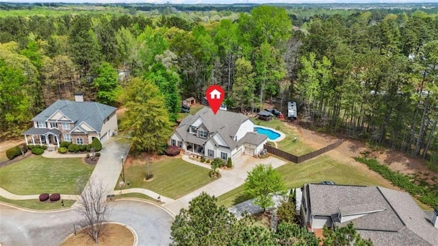 229 Primstone Way, Mcdonough, GA 30253 - view of subject property with a forest and a pool area