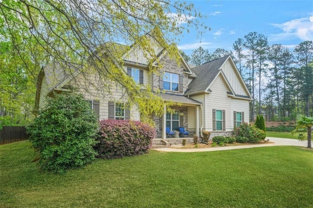 229 Primstone Way, Mcdonough, GA 30253 - craftsman house with board and batten siding and a porch