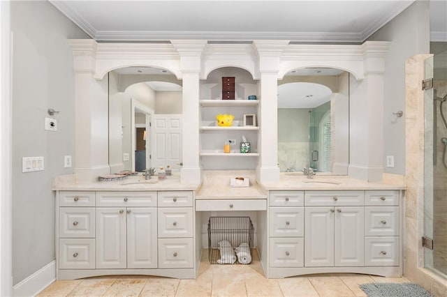 8643 Ellard Dr, Alpharetta, GA 30022 - full bath featuring a stall shower and vanity