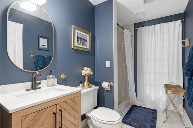 8643 Ellard Dr, Alpharetta, GA 30022 - full bathroom featuring vanity and a shower with shower curtain