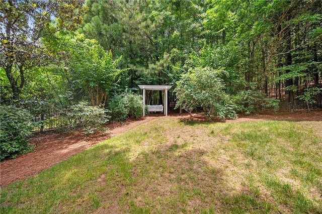 8643 Ellard Dr, Alpharetta, GA 30022 - view of grassy yard with a view of trees