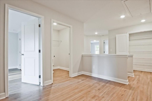 empty room featuring light hardwood / wood-style flooring