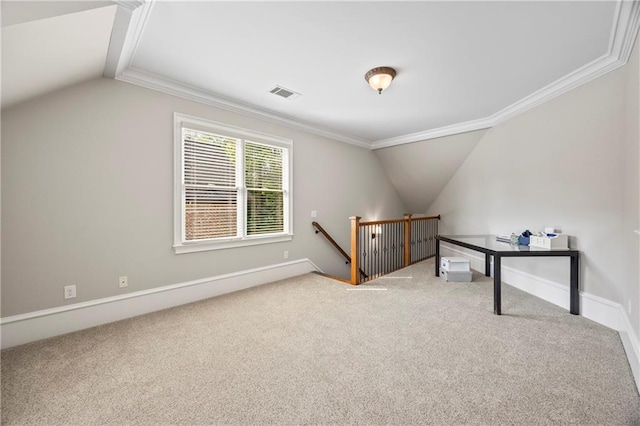 2517 Stone Manor Dr, Buford, GA 30519 - bonus room featuring vaulted ceiling, carpet flooring, and baseboards