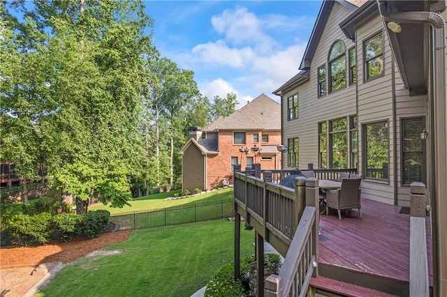 2517 Stone Manor Dr, Buford, GA 30519 - view of yard featuring outdoor dining area and a deck