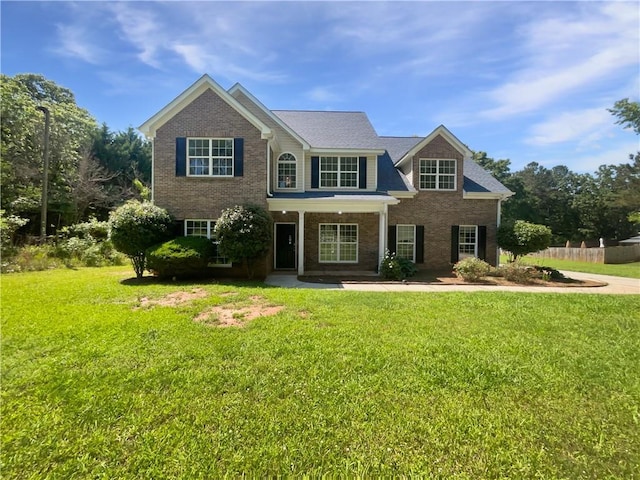 63 Couch Rd, Senoia, GA 30276 - view of front of house with brick siding and a front lawn