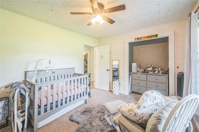 260 Brannon Dr, Hoschton, GA 30548 - carpeted bedroom with a ceiling fan