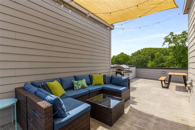 view of patio / terrace with an outdoor hangout area