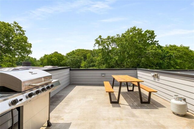 view of patio / terrace with area for grilling