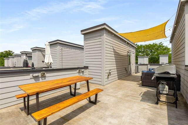 view of patio / terrace with a grill