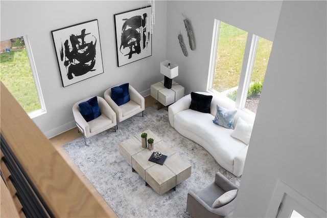 1610 Niskey Lake Rd, Atlanta, GA 30331 - living area with plenty of natural light, baseboards, and wood finished floors