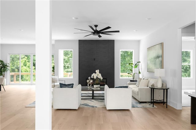 1610 Niskey Lake Rd, Atlanta, GA 30331 - living area with plenty of natural light, light wood-style flooring, and a ceiling fan