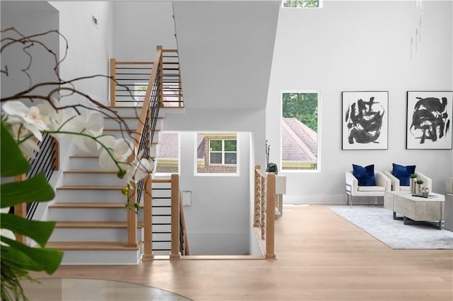 1610 Niskey Lake Rd, Atlanta, GA 30331 - stairs with wood finished floors and baseboards