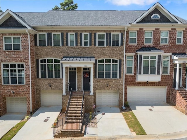 view of property with a garage