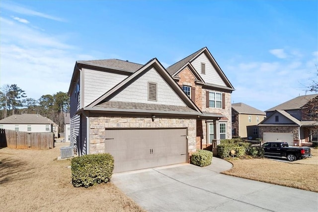 craftsman-style house featuring a garage