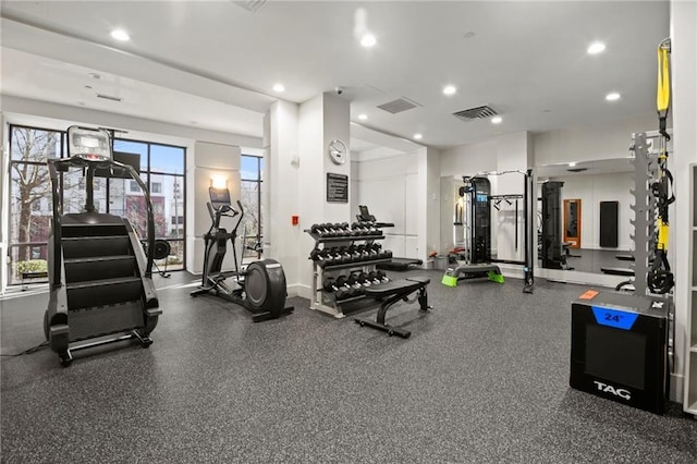3475 Oak Valley Rd NE Unit 950, Atlanta, GA 30326 - workout area featuring recessed lighting
