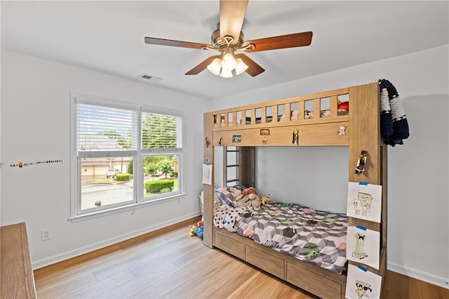 602 Davenport Pl, Canton, GA 30115 - bedroom featuring baseboards, wood finished floors, and ceiling fan