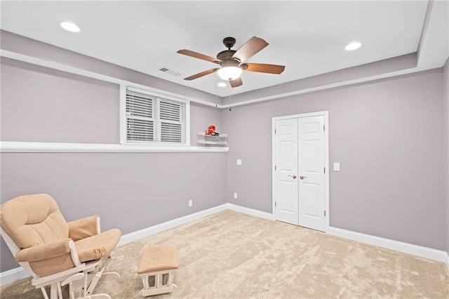 602 Davenport Pl, Canton, GA 30115 - unfurnished room with carpet, ceiling fan, baseboards, and recessed lighting